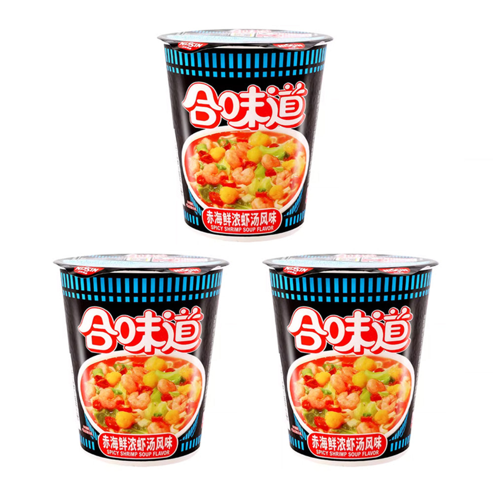 Nissin Cup Noodles Spicy Shimp Soup Flavor Noodle 79gX3Pack