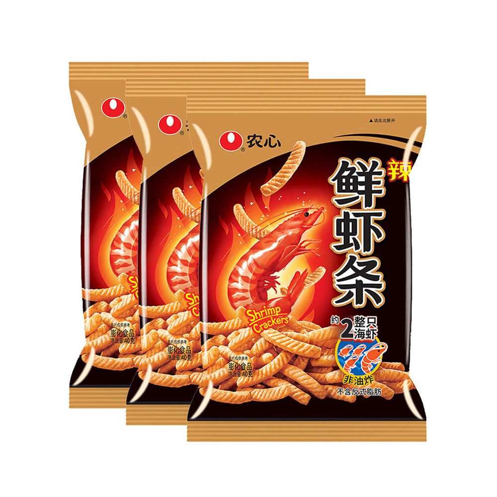 Nongshim Shrimp Crackers Spicy Flavor 40g X3pack