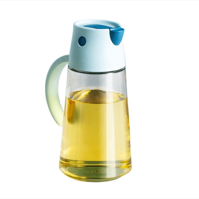 Robo Free Shipping Hulk automatic flip seasoning Glass Oil bottle Oil Sprayer for Cooking 550ml