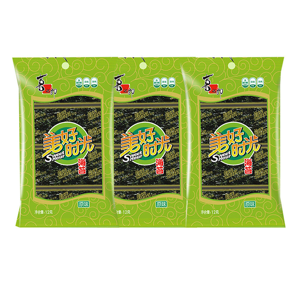 Strong Food Snack Sweet Hour Seaweed Original Flavor 12g X3pack