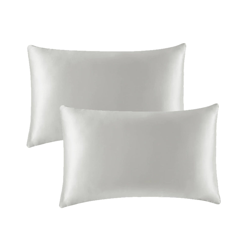 Lifease Queen Silk Pillowcase Pillow cover For Hair and Skin Silver Color 1 Piece X 2Pack