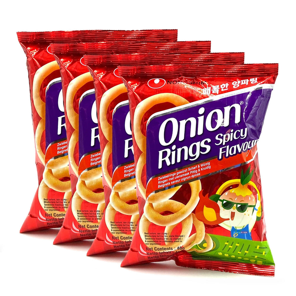 Nongshim Spicy Onion Rings Snack Chips 40gX4Pack