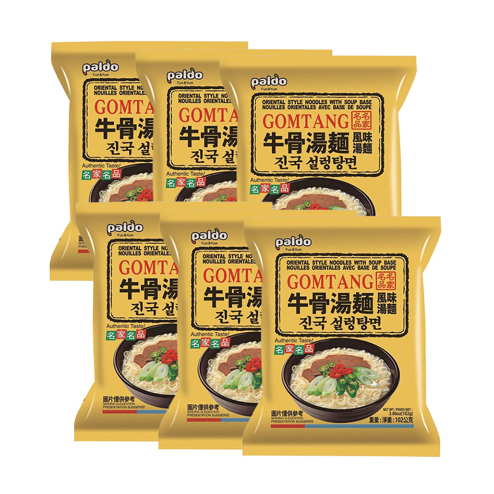 Paldo Korean Beef Bone Soup Instant Noodles 102gX6pack