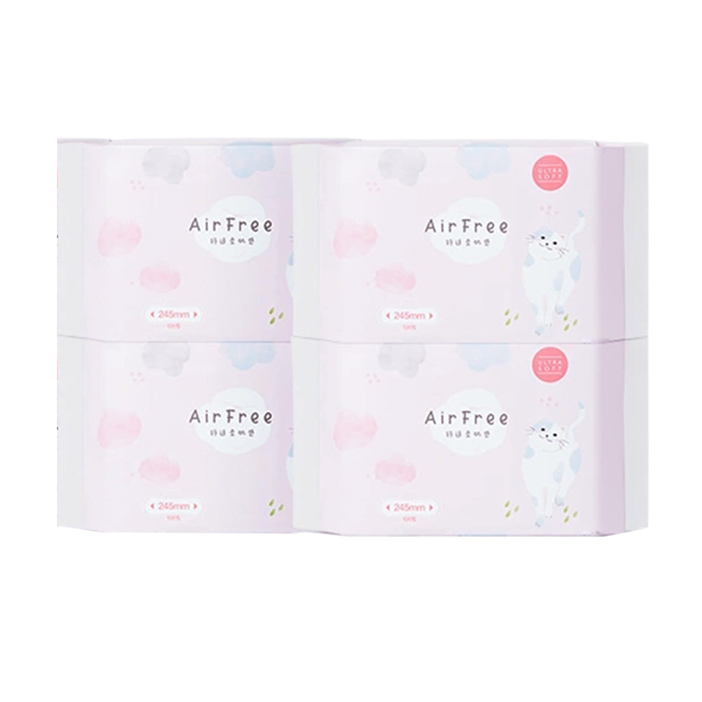 NetEase Airfree Soft Cotton Daily Super Absorbency Sanitary Pads Feminine Pads For Women 245mm 10 Pieces X4Pack