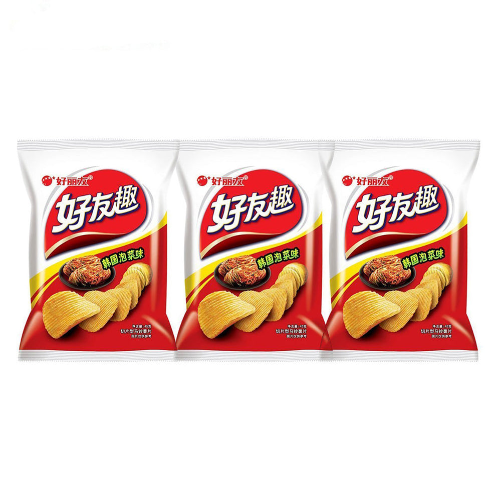 Orion Potato Chips Korean Kimchi Flavor 45g X3pack