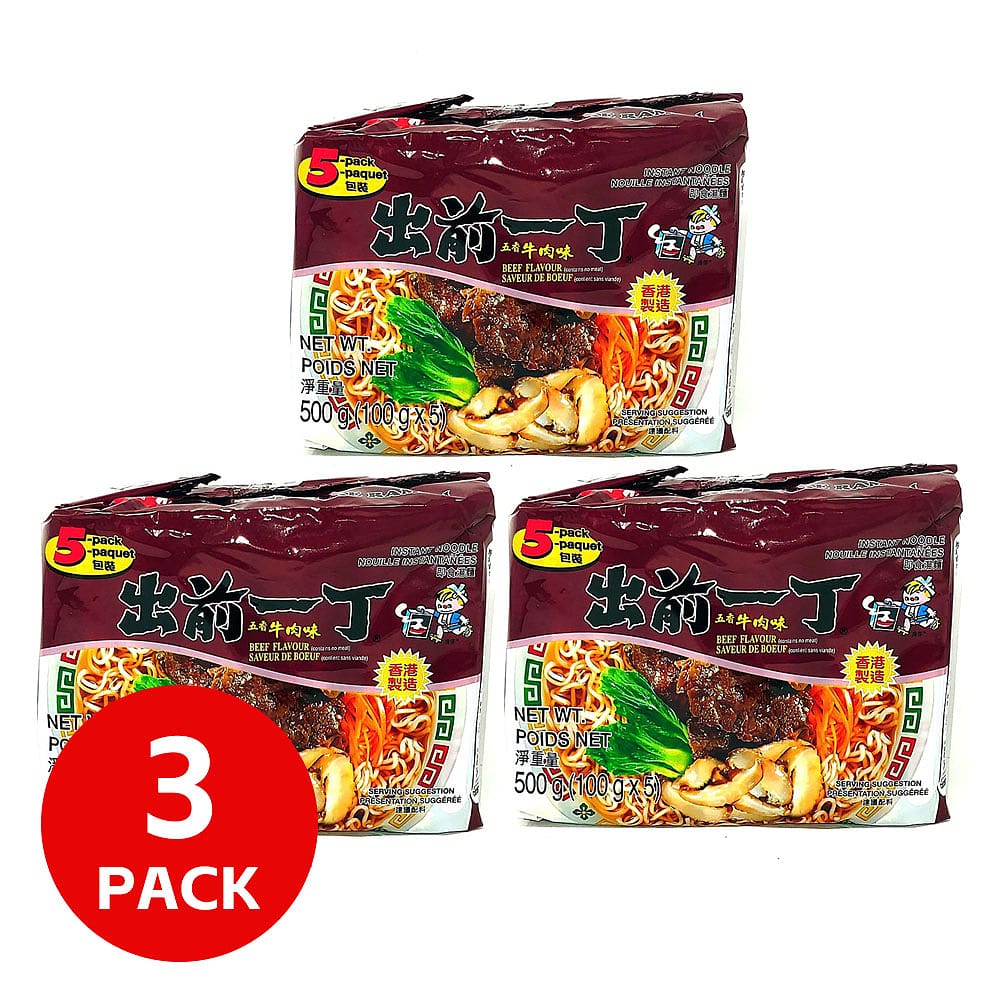 Nissin Five Spice Beef Flavor Noodles 100gX5bagsX3pack