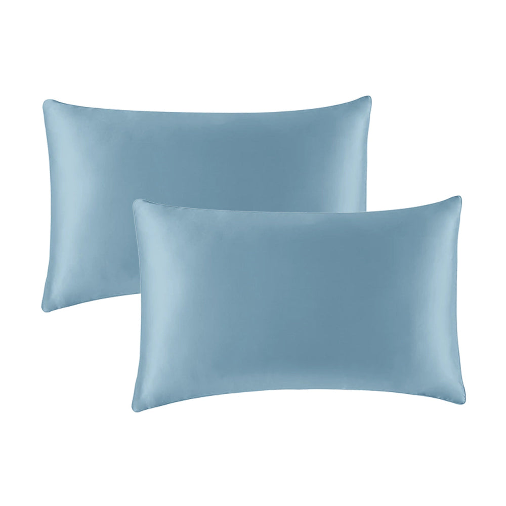 Lifease 100% Silk Pillowcase Pillow Cover for Hair and Skin Blue 1 Piece X 2Pack