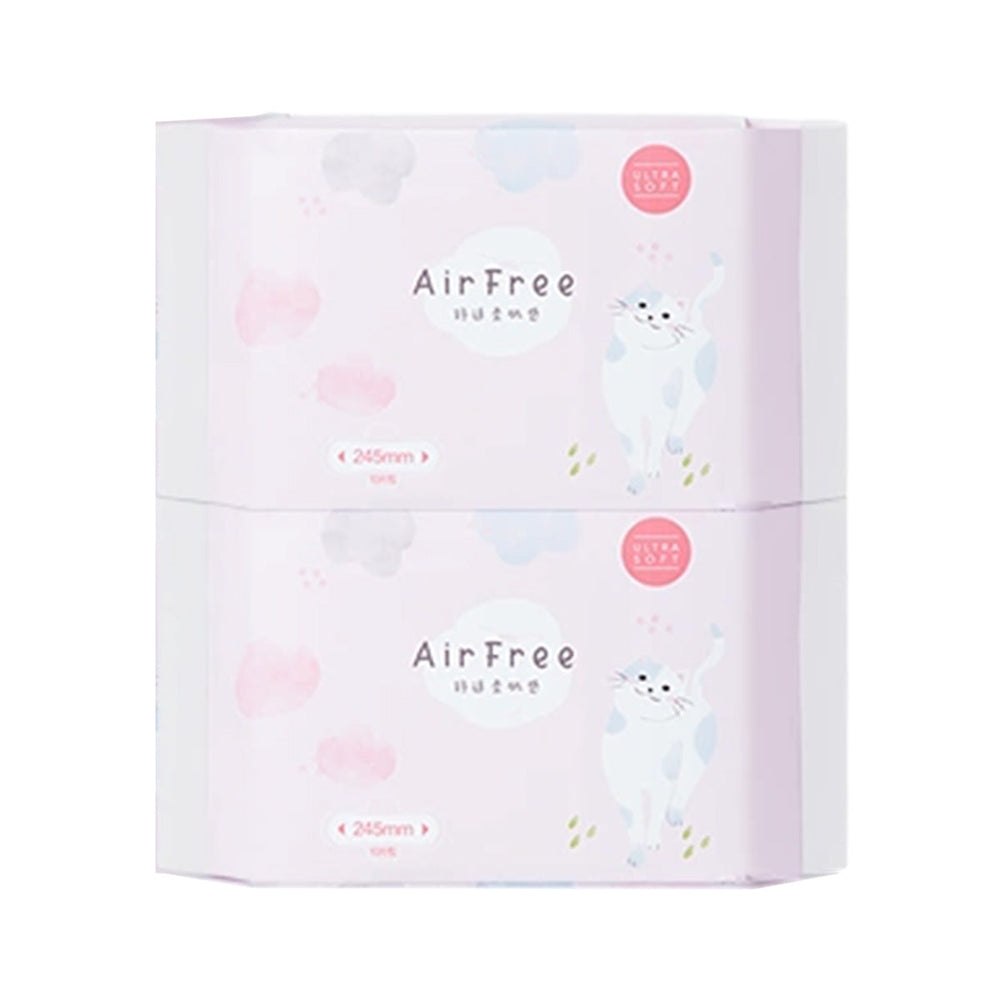 NetEase Airfree Soft Cotton Daily Super Absorbency Sanitary Pads Feminine Pads For Women 245mm 10 Pieces X 2Pack