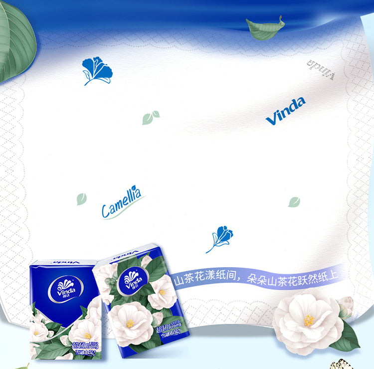 Vinda Mini Ultra Tough 4-Ply Pocket Tissues Camellia Scent 18 bags X4Pack