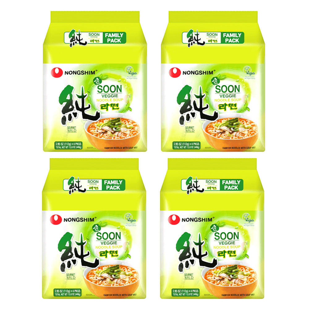 Nongshim Soon Veggie Ramyun Ramen 112gX5pcsX4pack