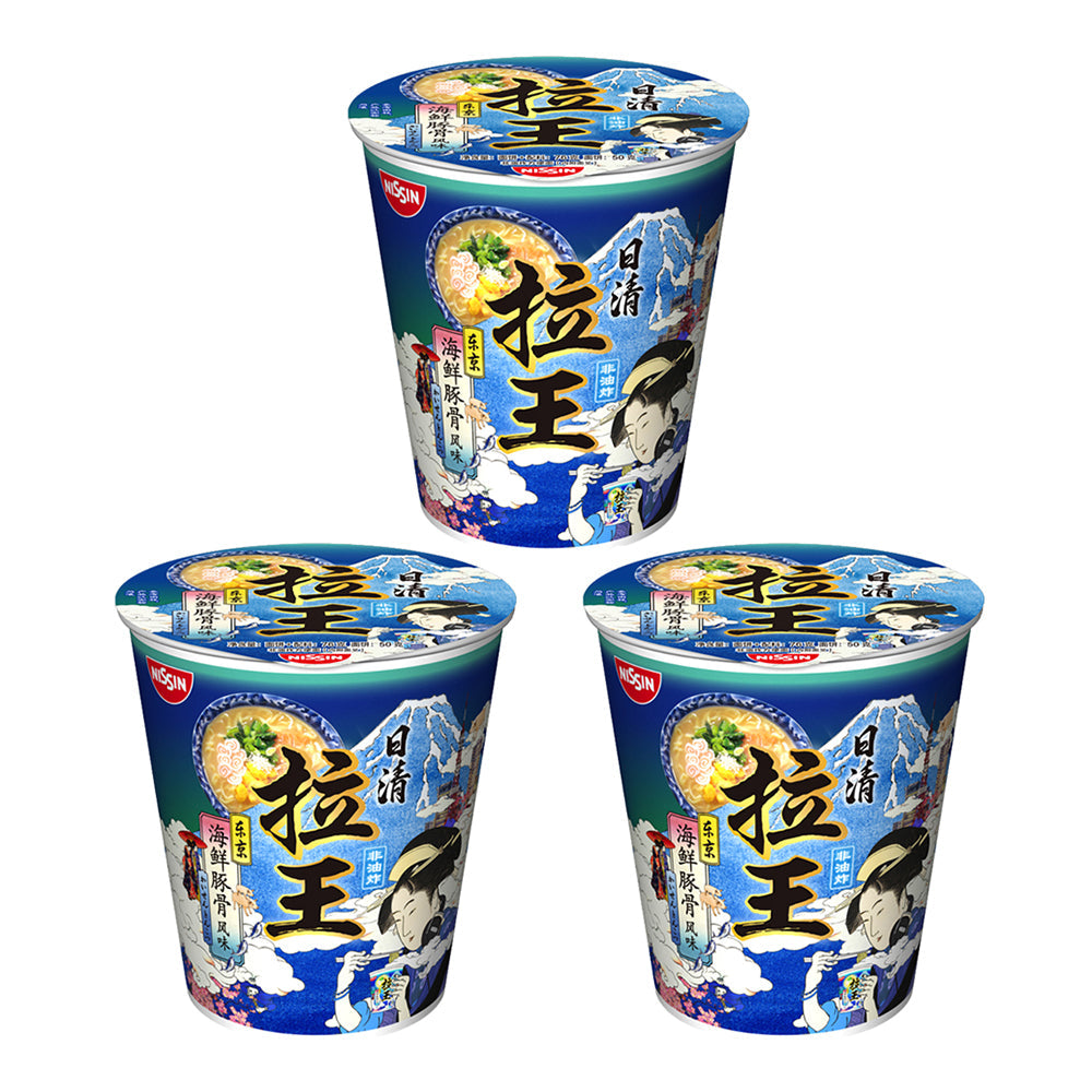 Nissin Lawang Seafood Pork Bone Flavor Noodles 76gX3pack