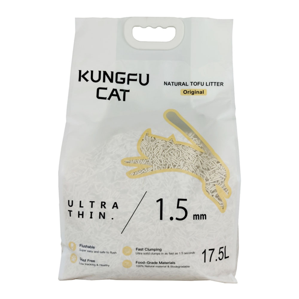 Kung Fu Long Lasting Odor Control Cat 1.5mm Clumping Cat litter Clumping Litter original 17.5L 6kg