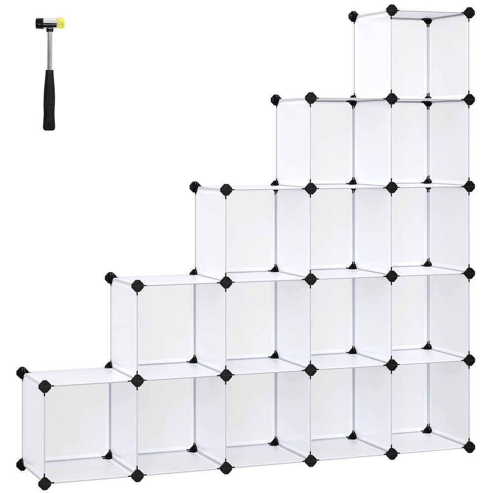 16x SONGMICS Sturdy Frame Hold Up to 10KG Closet Organiser Room Organization Cube Storage - White