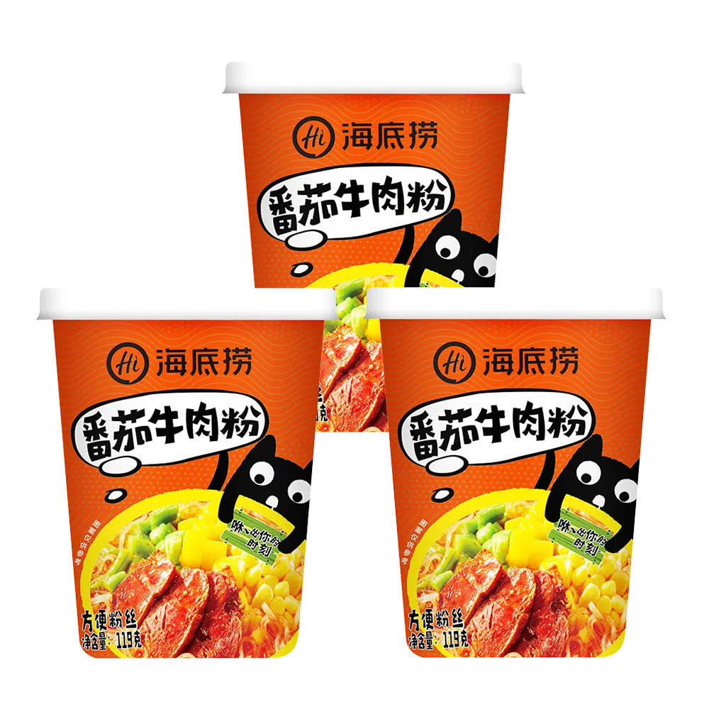 Haidilao Tomato Beef Instant Rice Noodles 119gX3pack