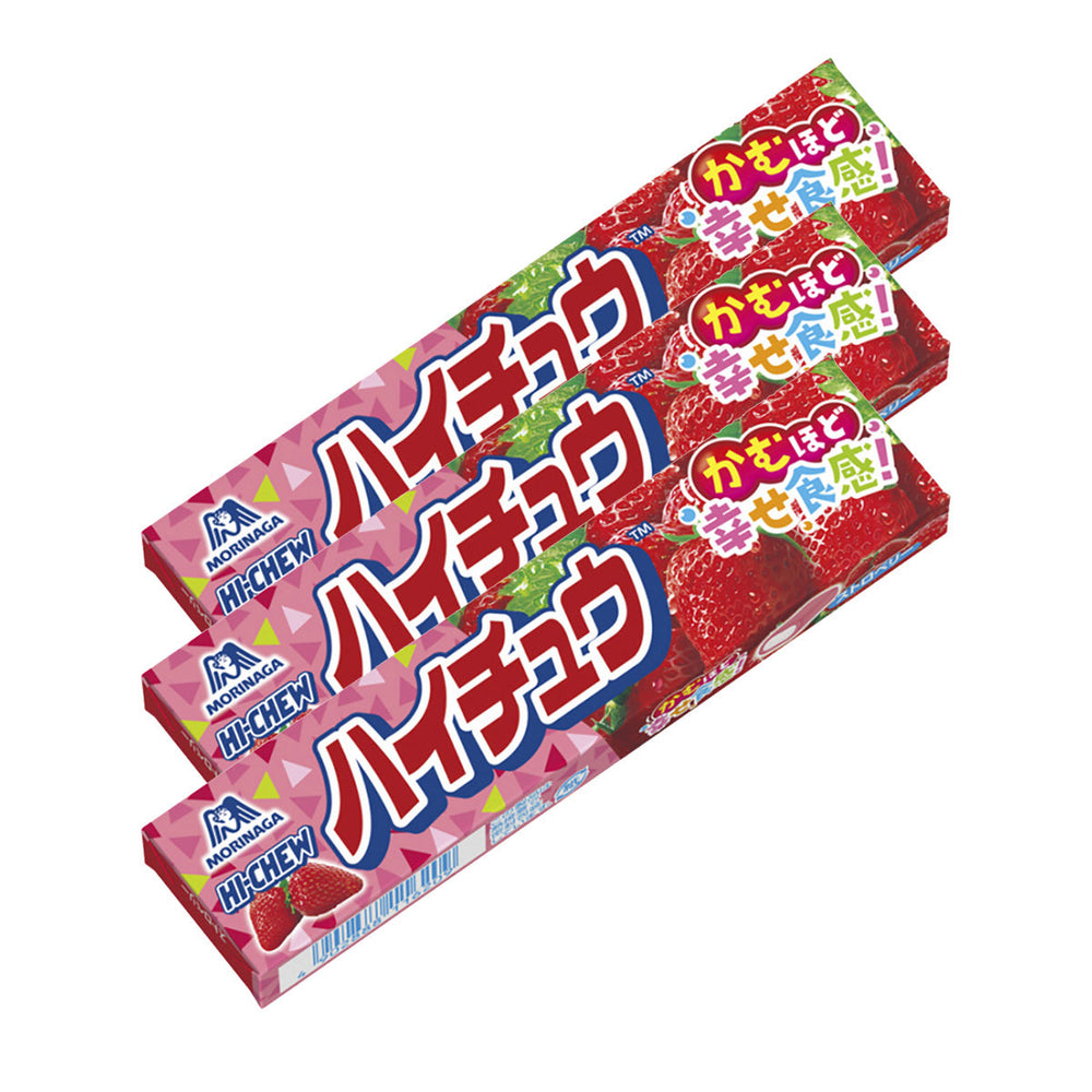 Morinaga Hi Chew Filled Gummy Candy Strawberry Flavor 12pcs X3pack