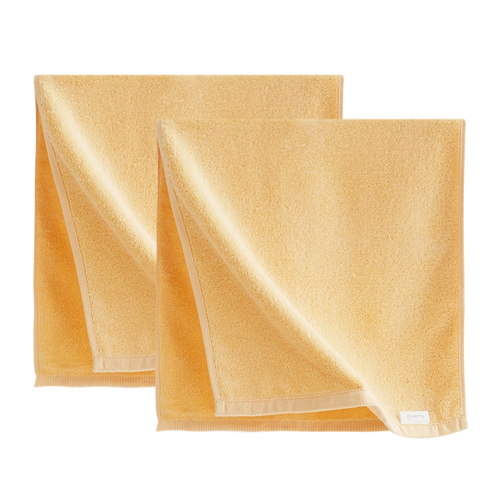 Lifease 100% Xinjiang Cotton Bath Towel Towel Set 32x70cm Yellow X 2Pack