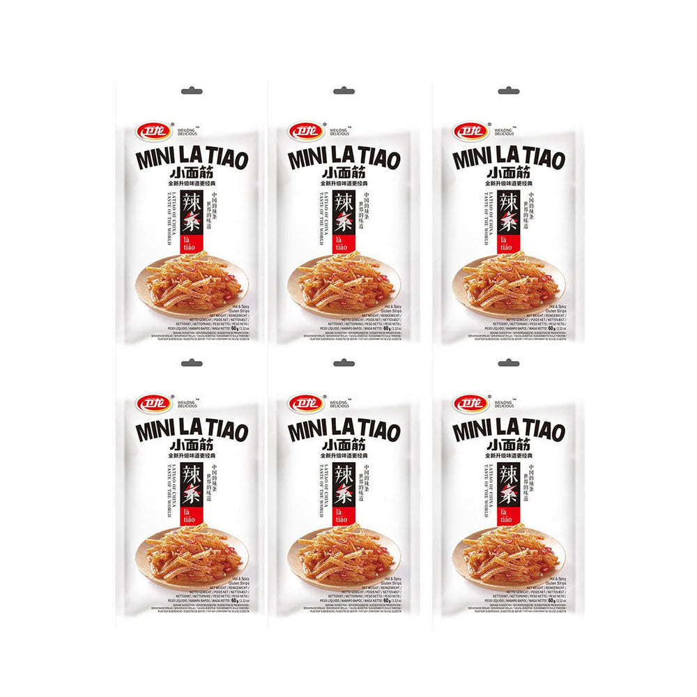 WeiLong Mini Latiao Spicy Gluten 60g X6pack