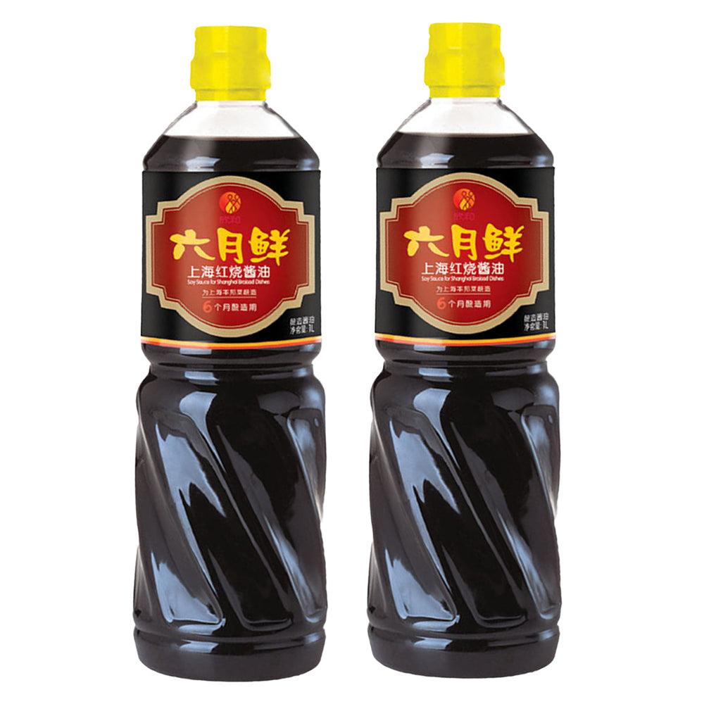 Xinhe June Fresh Shanghai Braised Soy Sauce 1LX2Pack