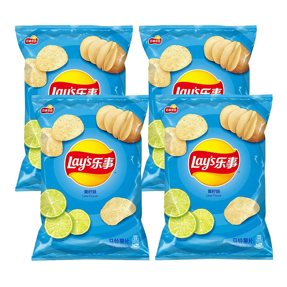 Lay&#39;s Potato Chips Lime Flavor Snack 70gX4Pack