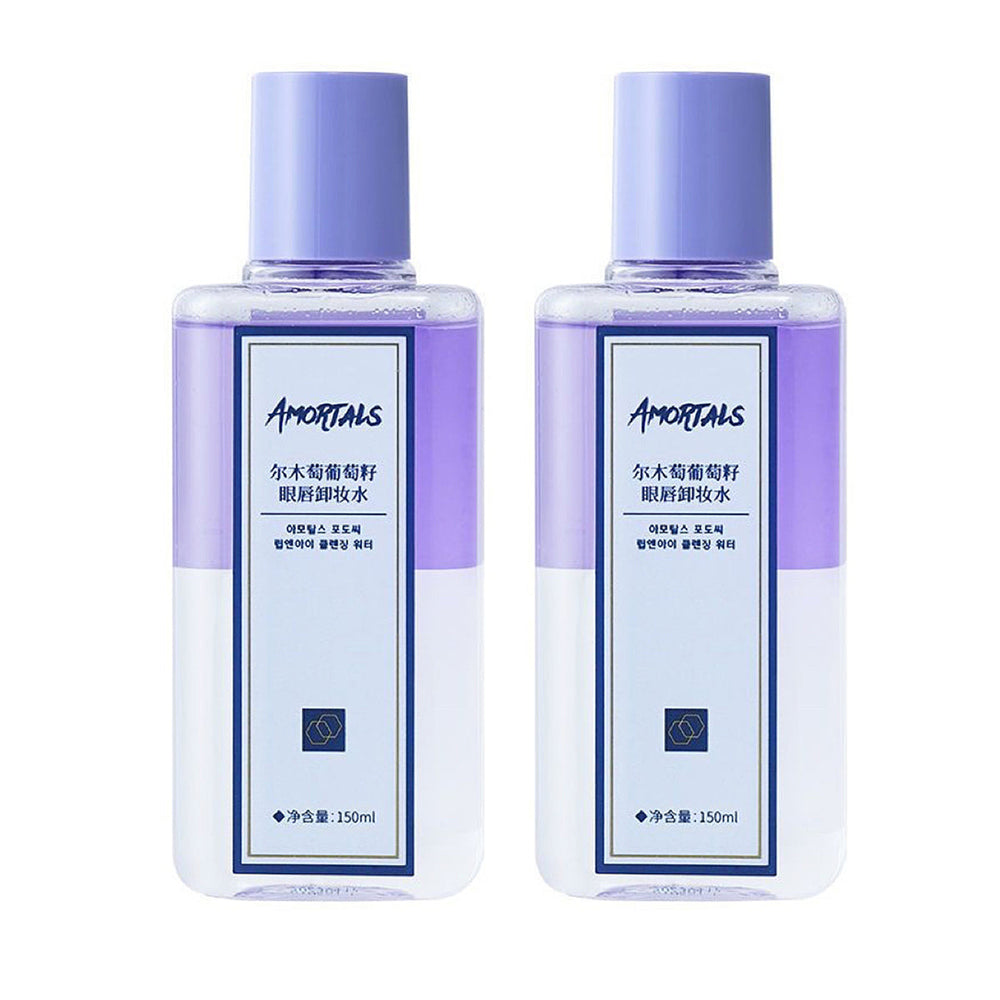 Amortals Grape Seed Eye and Lip Makeup Remover and Cleanser for Sensitive Eyes 150ml X 2pack
