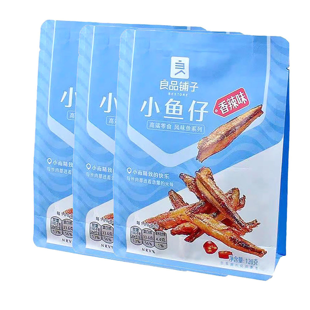 Bestore Small Fried Fish Spicy Flavor 105g X3pack