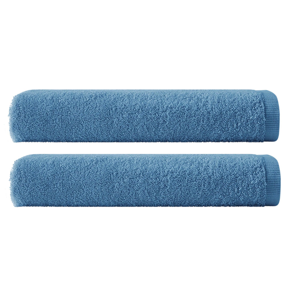 Lifease 100% Xinjiang Cotton Blue Absorbent Quick-Dry Soft Bath Towel 70x140cm X 2Pack