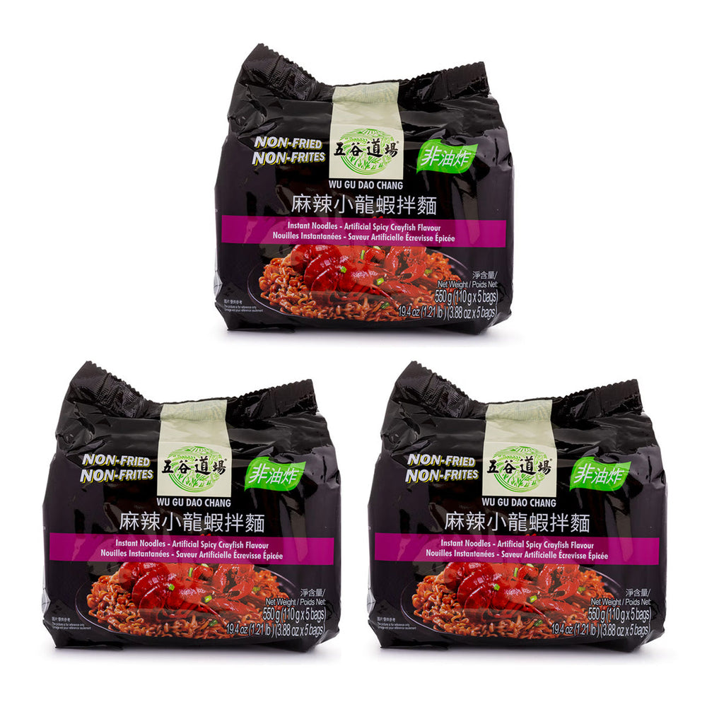 WGDC Spicy Crayfish MiXed Noodles 110gX5bagsX3pack