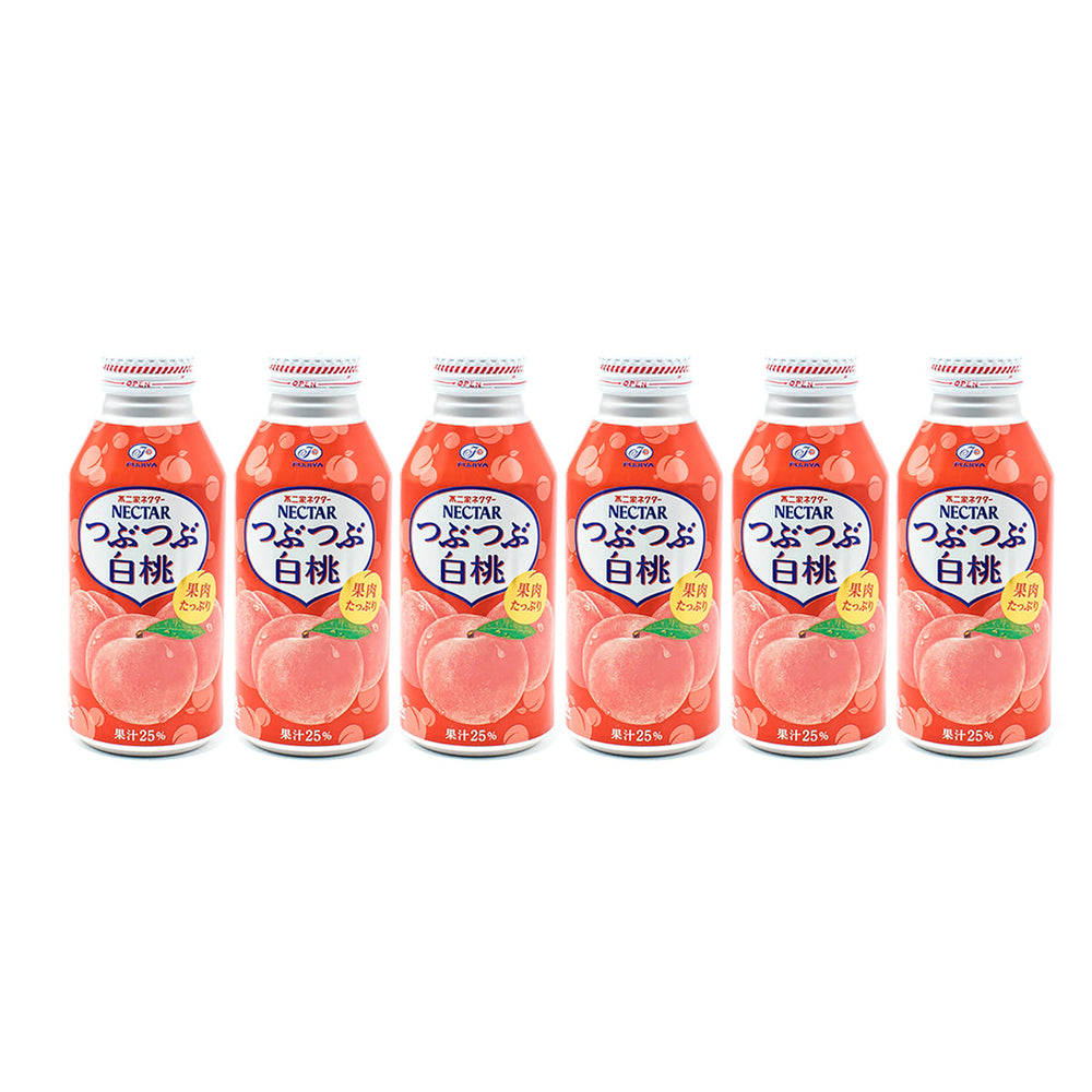 Fujiya 25 Percentage Juice White Peach Drink 380ml X6pack