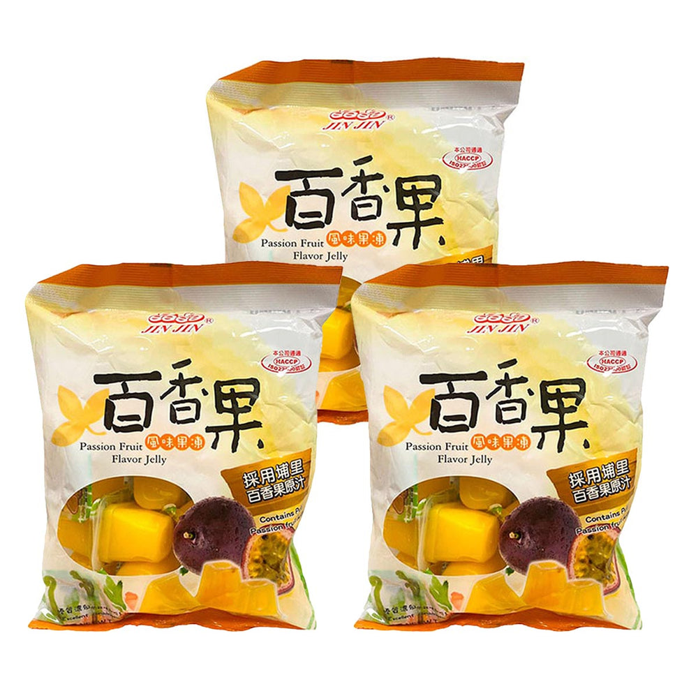 JinJin Fruit Snacks Jingjing Passion Fruit Flavor Jelly 480X3Pack