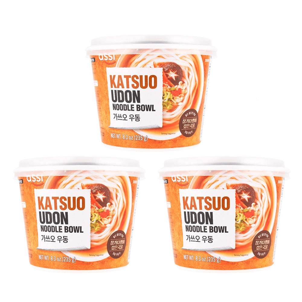 Assi Udon Bowl Package Noodles with Bonito Flavor 235gX3pack