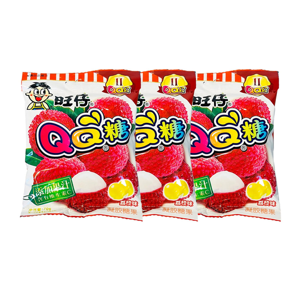 Want Want QQ Candy Lychee Flavor 70g X3pack