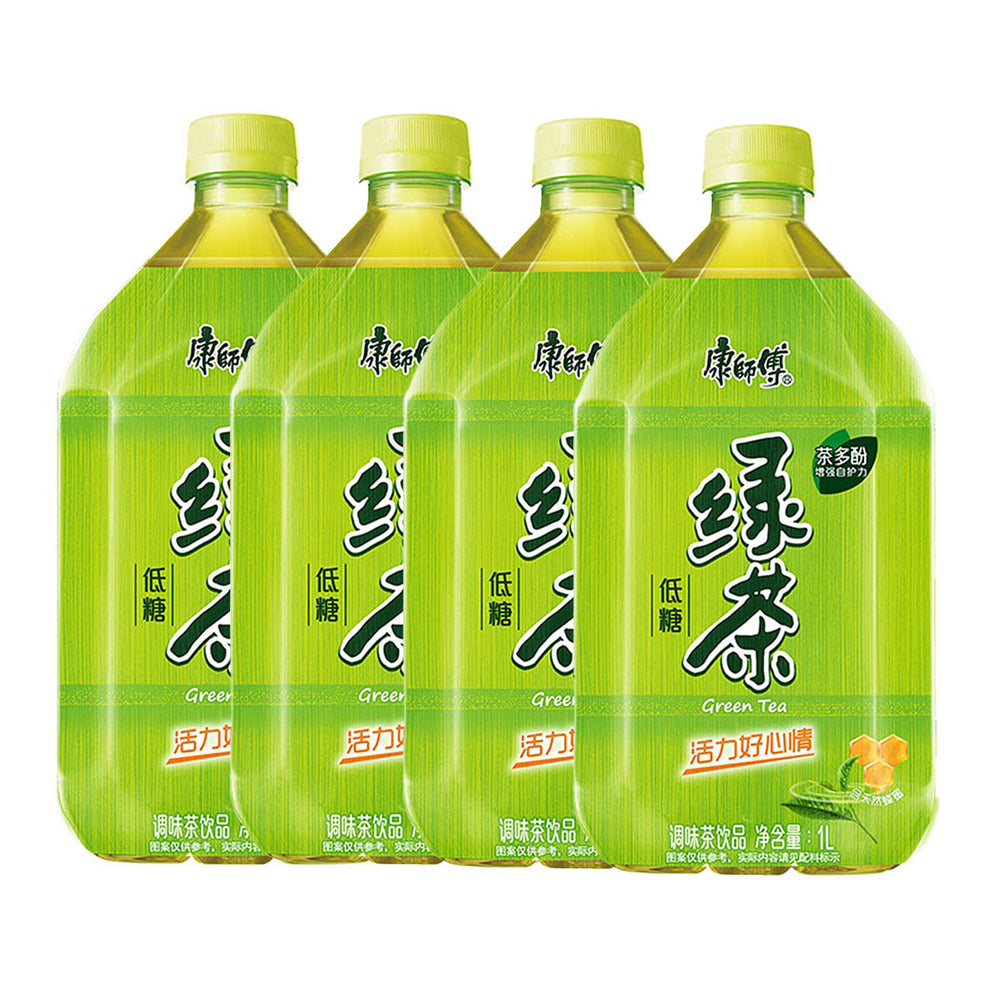 Master Kong Low Sugar Green Tea Beverage 1LX4Pack