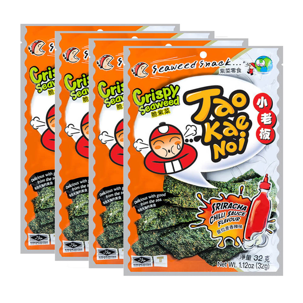 Taokaenoi Crispy Seaweed Spicy Flavor 32gX4Pack