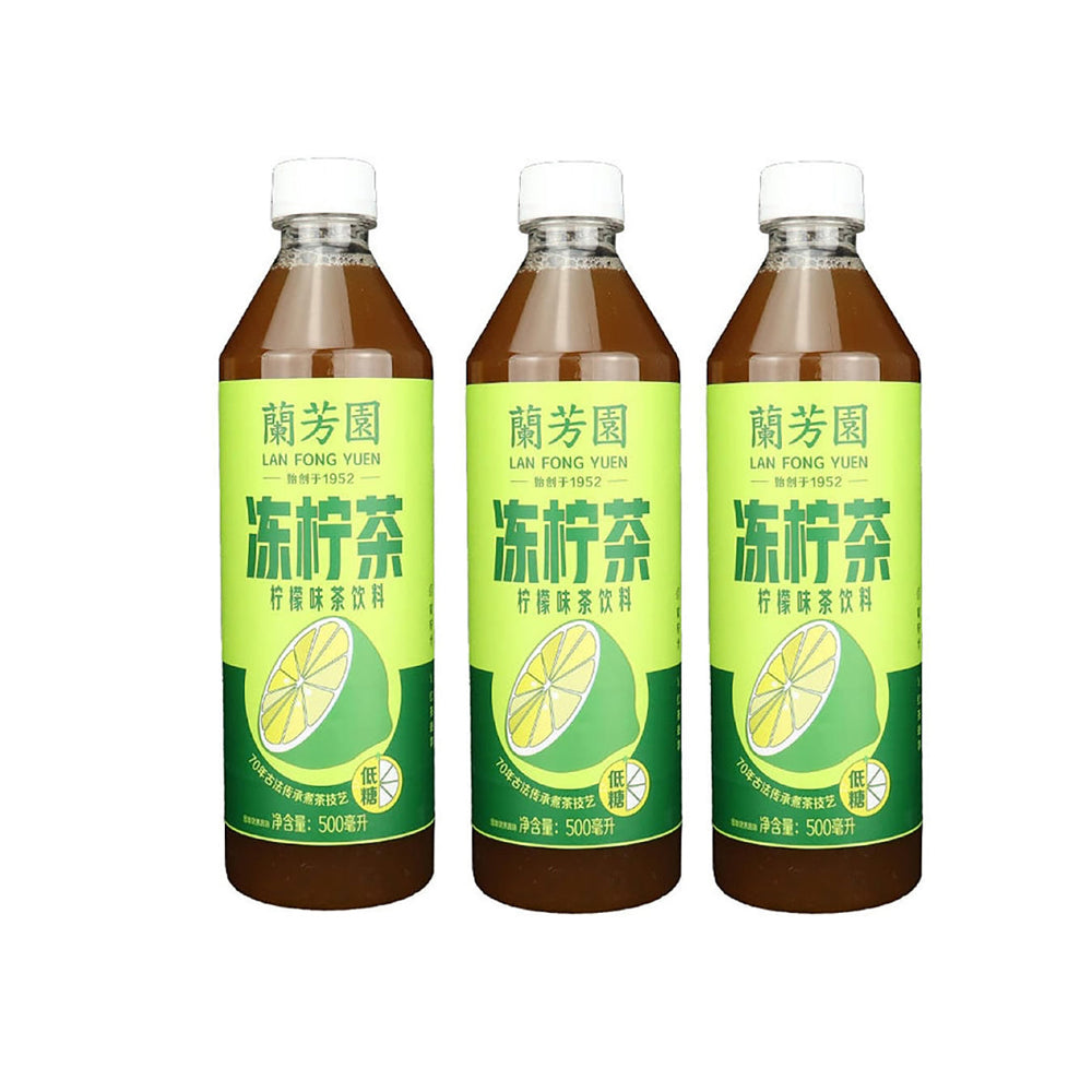 LanFongYuen Lemon Tea Drink Low Sugar 500ml X3pack