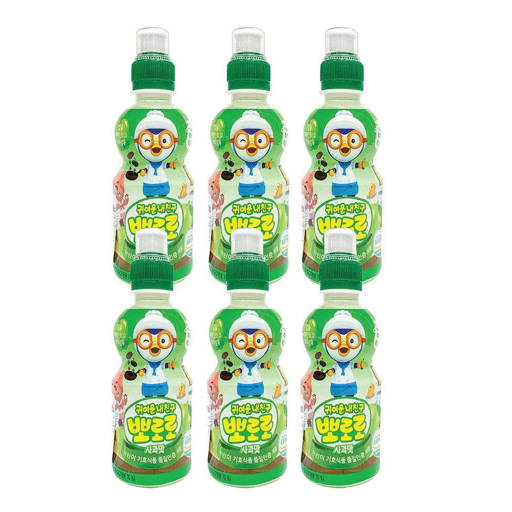 Paldo Pororo Apple Flavored Children&#39;s Fruit Juice Drink 235ml X6Pack