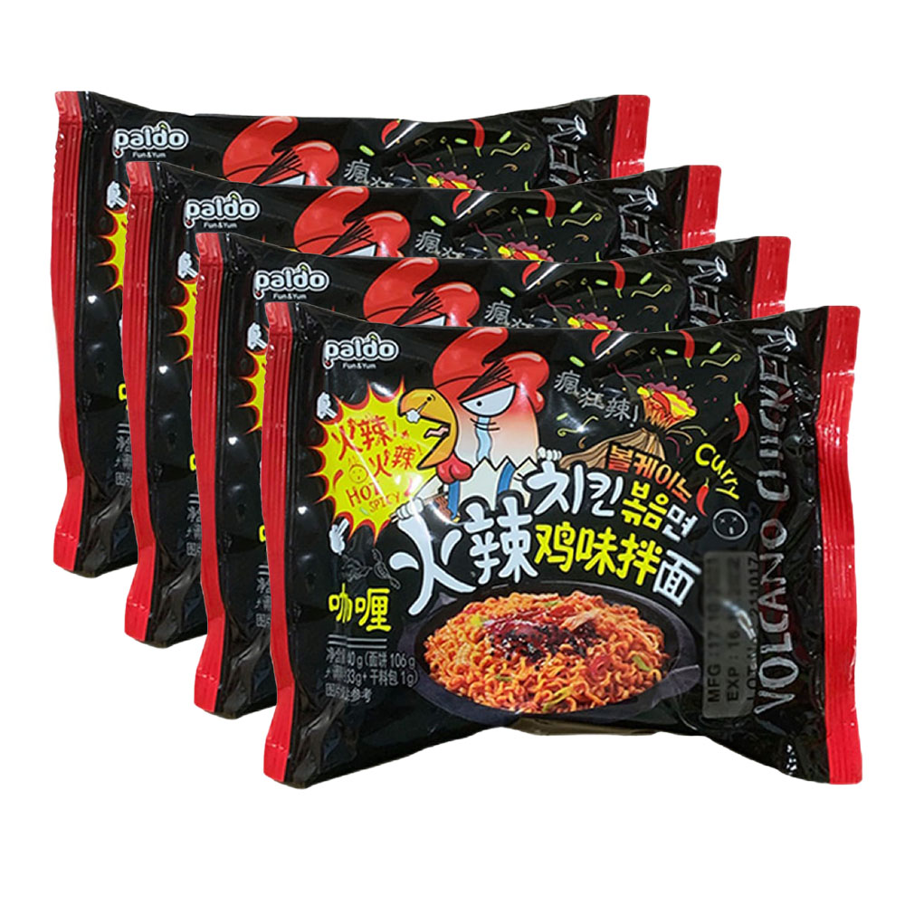 Paldo Volcano Chicken Super Spicy Noodle 140gX4 BagsX4pack