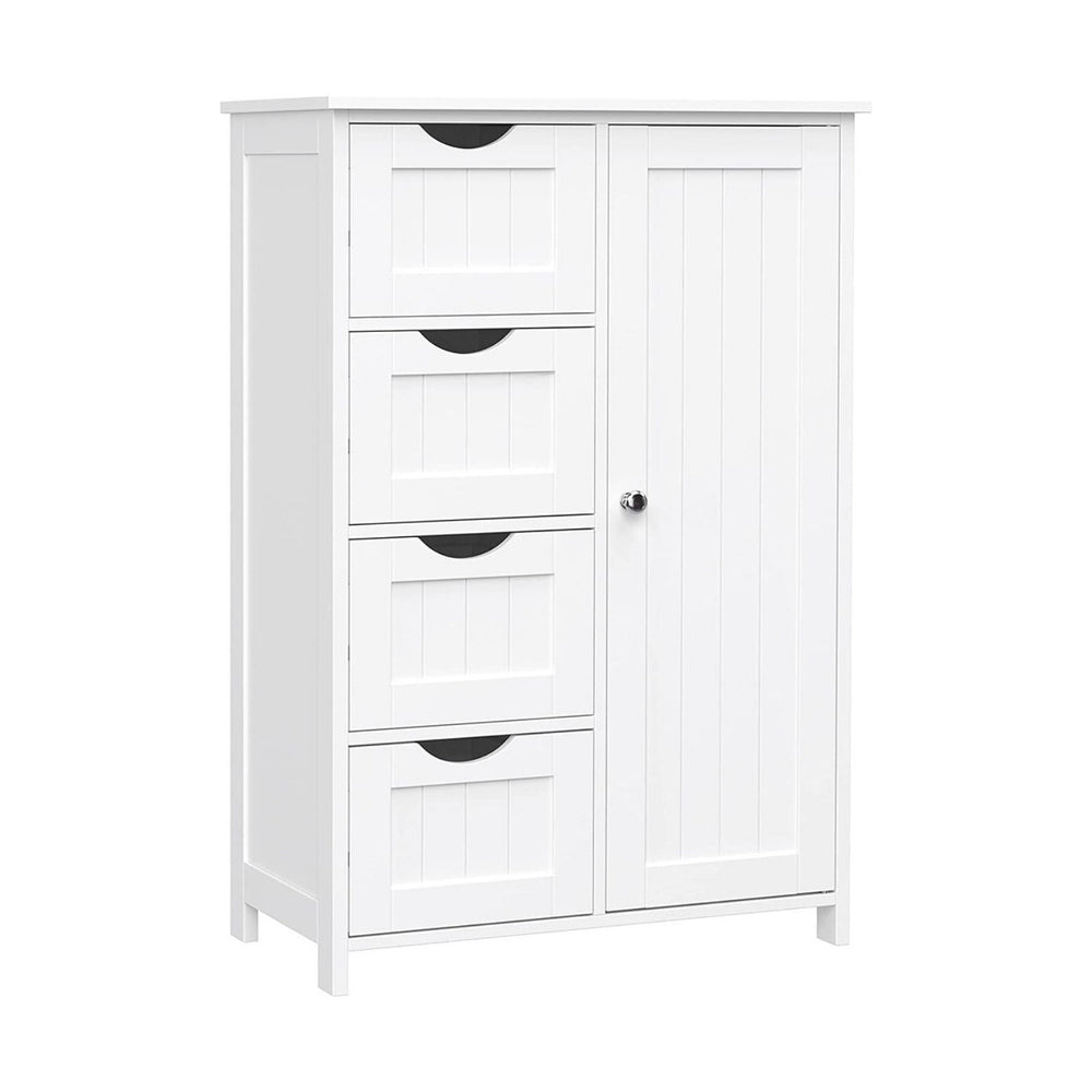 VASAGLE Floor Cabinet Washroom Storage Cabinet Organiser Tallboy Cupboard