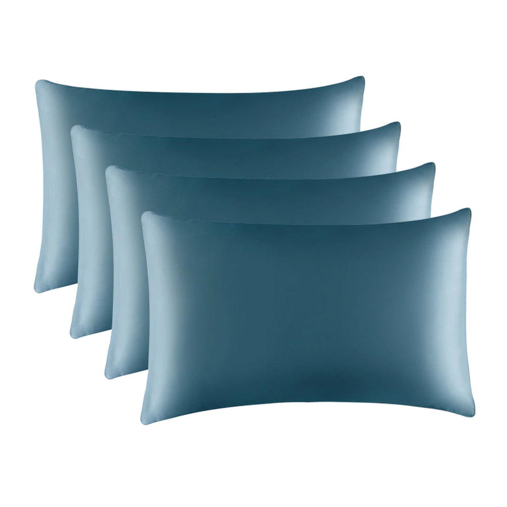 Lifease Soft and Smooth 100% Silk Pillowcase for Hair and Skin Health Blue 1 Piece X4Pack