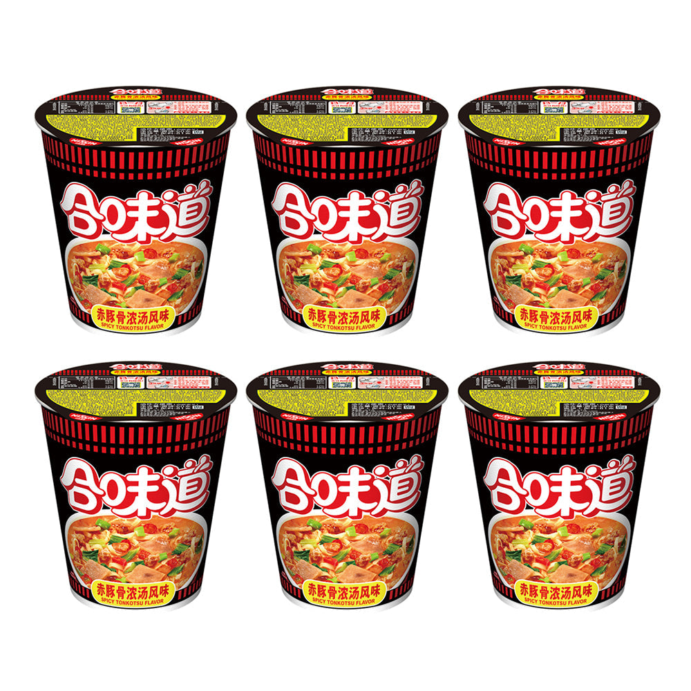 Nissin Cup Noodles Akatsuki Pork Bone Soup Flavor Noodles 81gX6pack