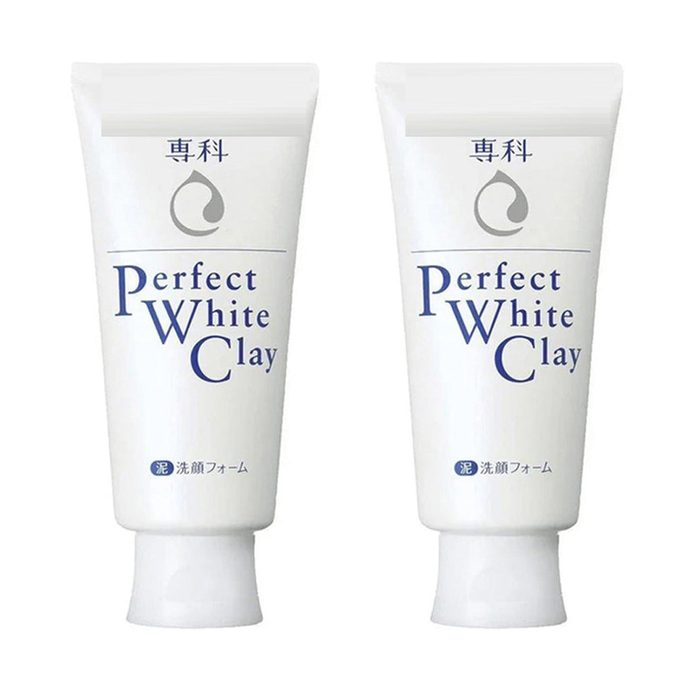 Shiseido Senka Perfect White Clay Deep Cleansing Foam Deeply Facial Cleanses &amp; Removes 120g X2Pack