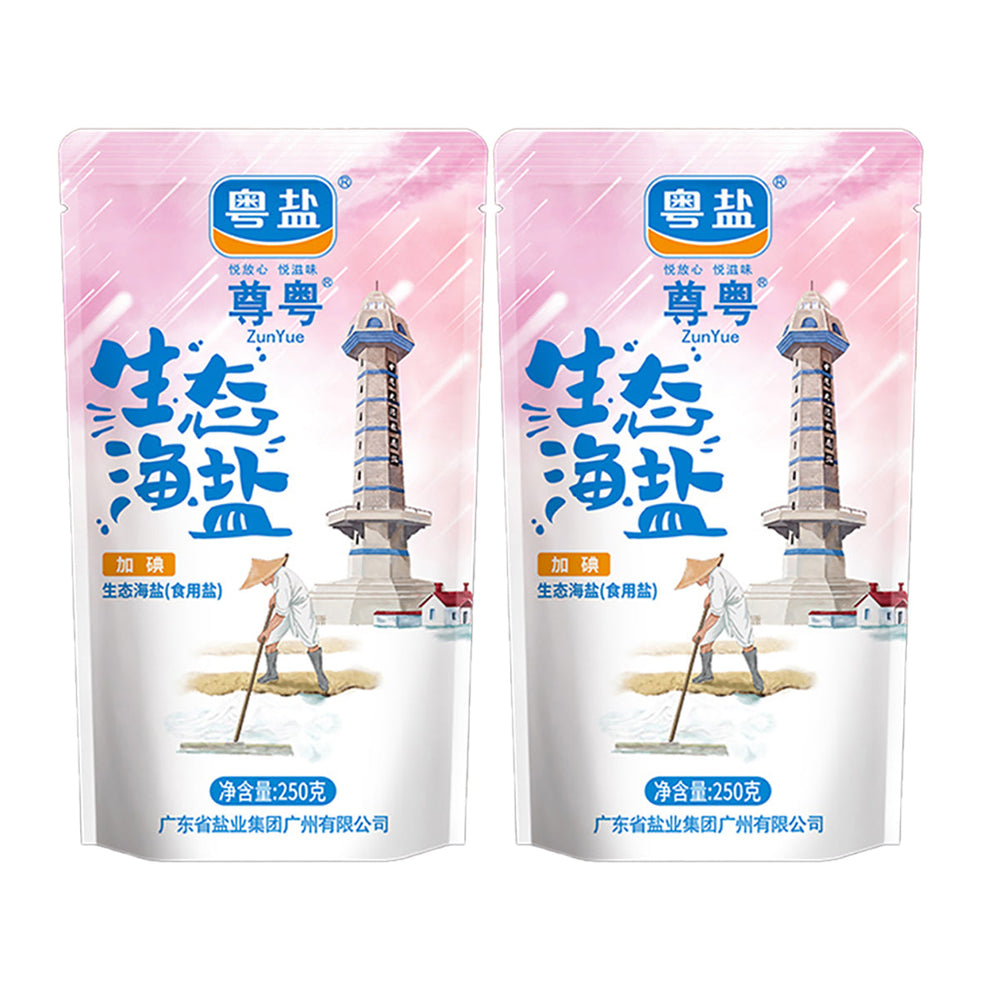 Yueyan Iodized Eco Sea Salt For Cooking 250g 2pack