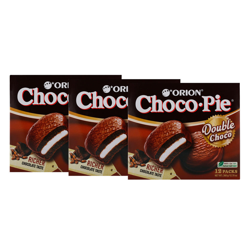 Orion Double Chocolate Pie Cake 12pcs 360gX3Pack