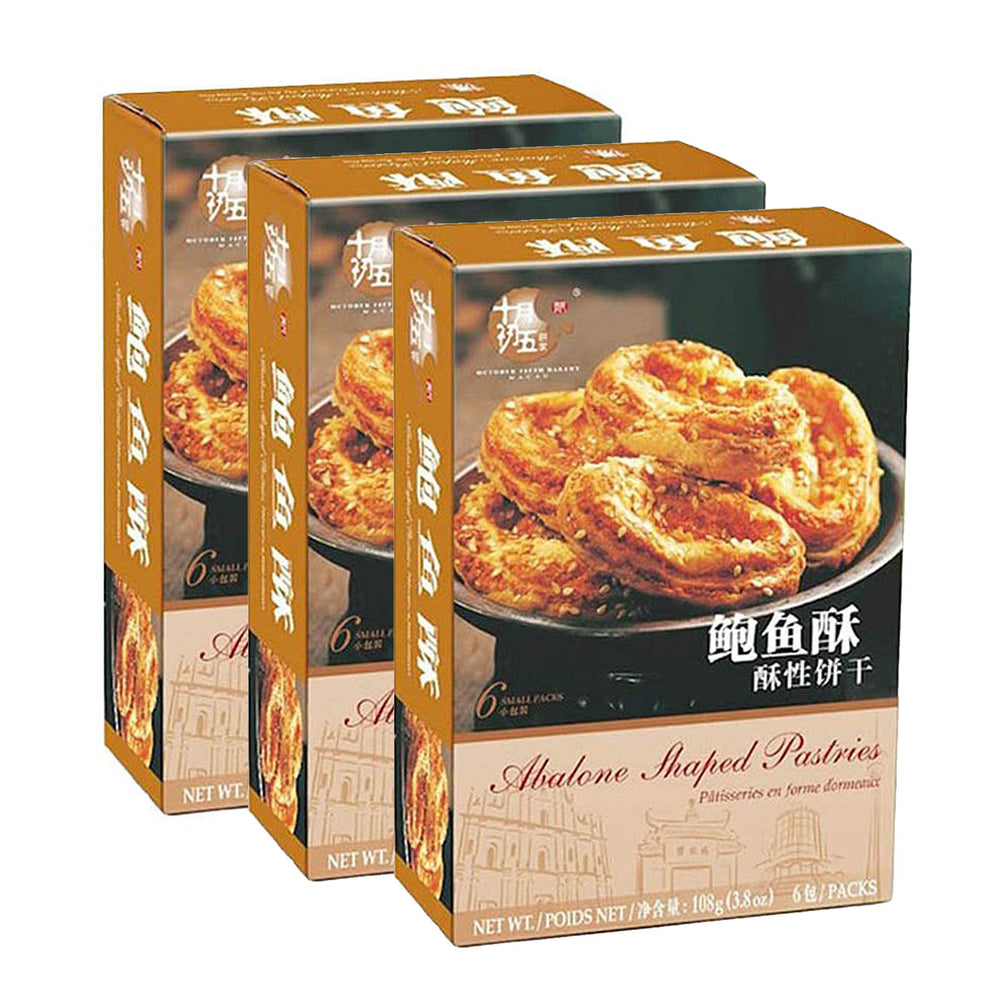 Oct Fifthth Bakery Abalone Pastry Snack Cookies 108gX3Pack