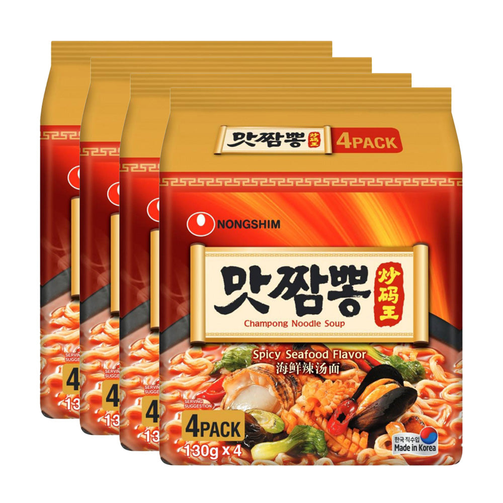 Nongshim Stir-fried Noodle King Hot Seafood Flavor 130gX4bagsX4pack