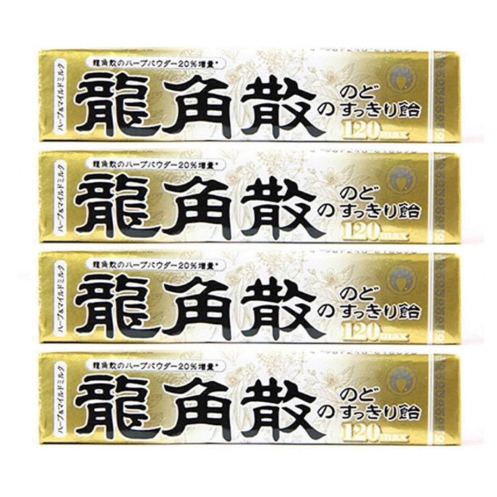 Ryukakusan Throat Lozenges Strips Candy Honey Milk Flavor 40gX4Pack