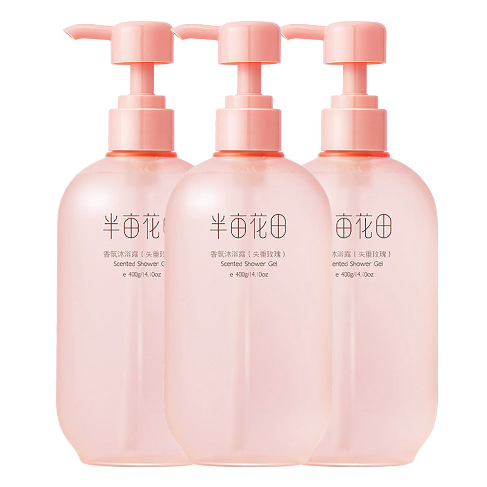 LDG Fragrance Shower Gel Body Wash Skin Cleanser Rose 400g X3Pack