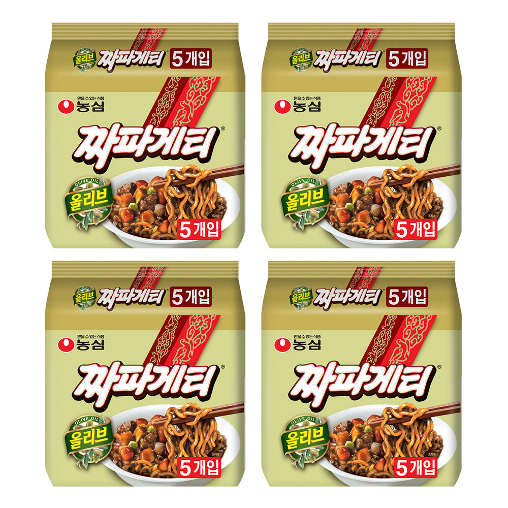 Nongshim Chapagetti Fried Noodle with black bean sauce 140gX5bagsX4pack