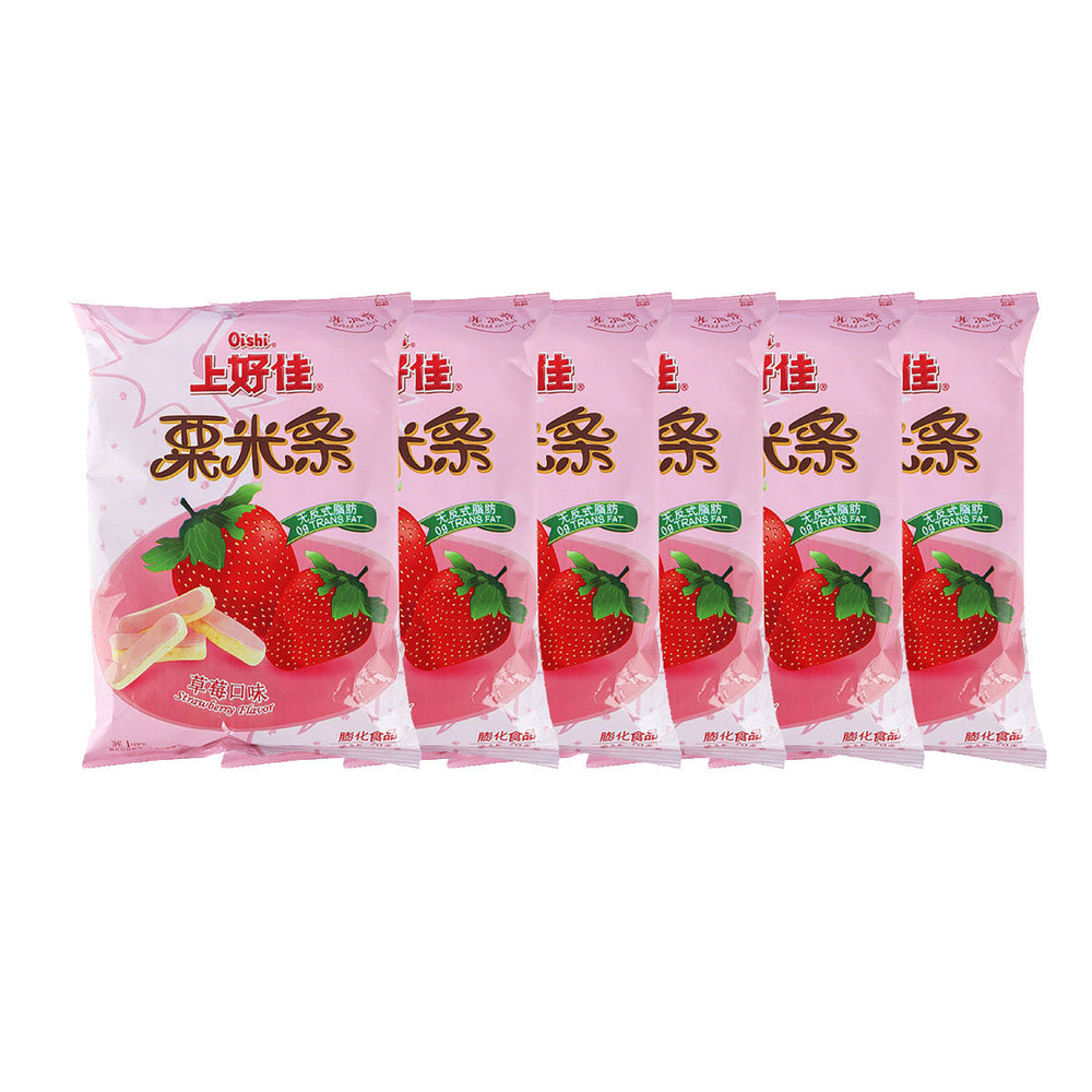 Oishi No Trans Fat Corn Sticks Strawberry Flavor 70g X6pack