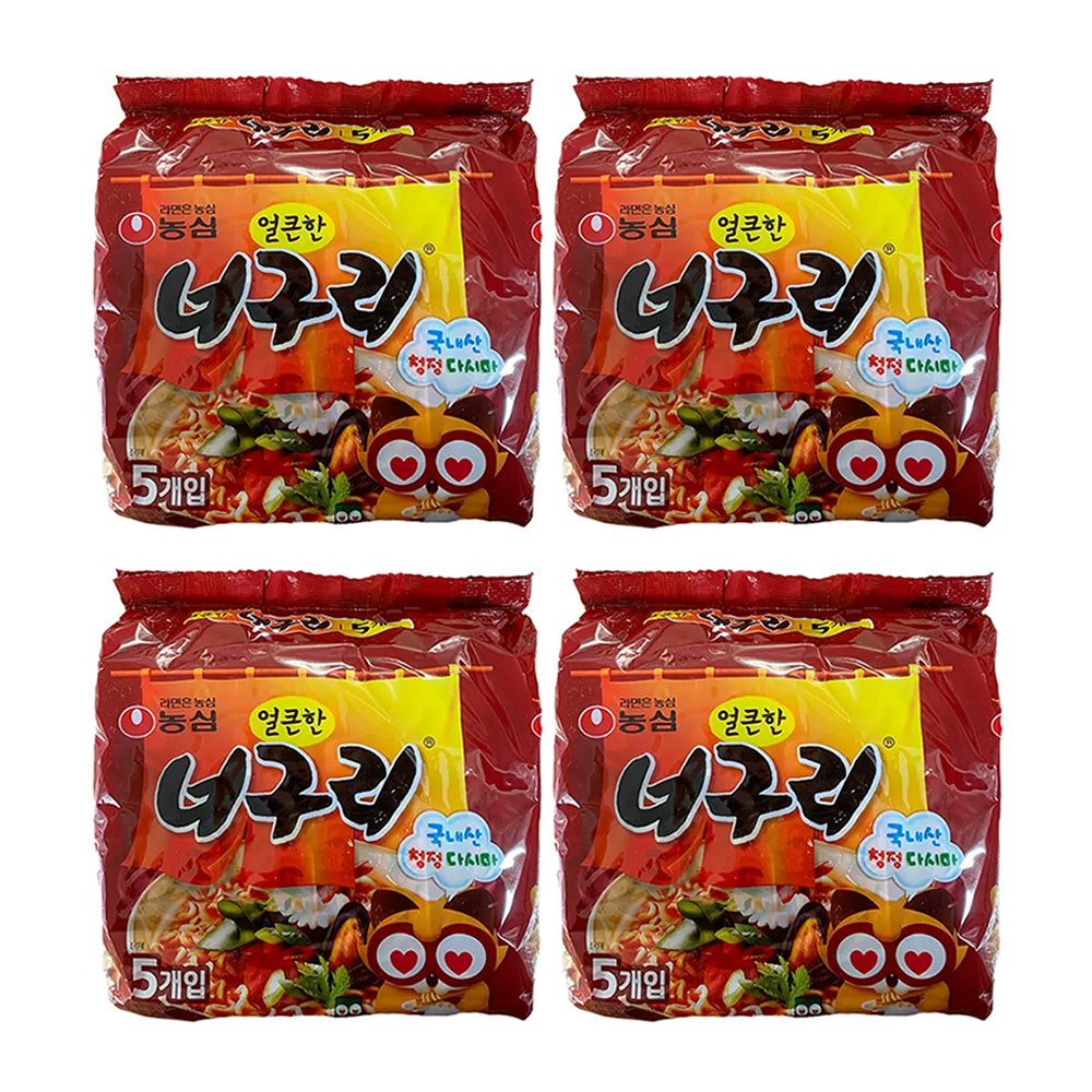 Nongshim Little Racoon Seafood Spicy Noodles 120gX5bagsX4pack