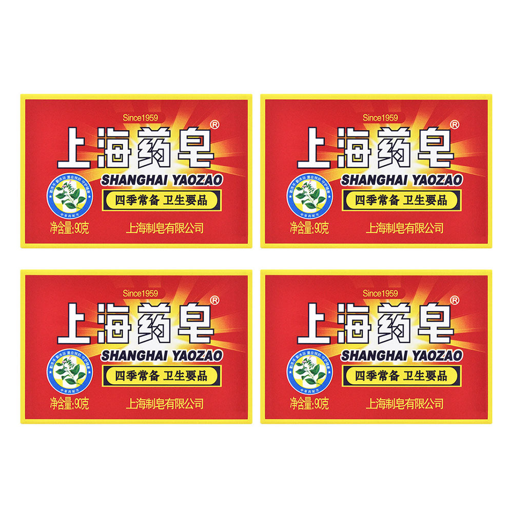 Shanghai Yaozao Traditional Medicated Soap Bar for All Skin Type 90g X4Pack